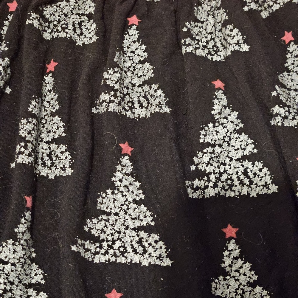 Kickee Kids Girls Size 5/6 Christmas Tree Holiday Tunic Dress Red Black - Picture 5 of 7